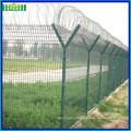 Galvanisé V Post PVC Security Airport Fencing